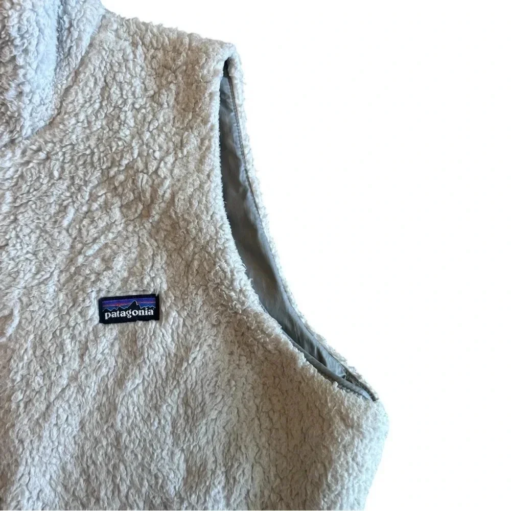 Patagonia Fleece Vest Women’s Size M Light Gray Los Gatos Soft Cozy Warm